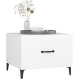 vidaXL Couchtisch mit Metallbeinen Weiß 50x50x40 cm