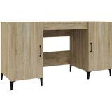 vidaXL-Bureau-140x50x75-cm-bewerkt-hout-sonoma-eikenkleurig