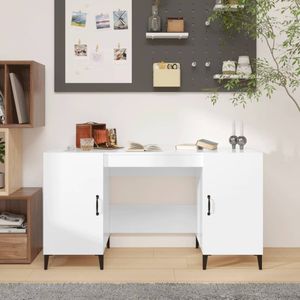 Schreibtisch Hochglanz-Weiß 140x50x75 cm Holzwerkstoff vidaXL