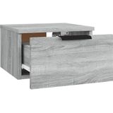 vidaXL Wand-Nachttisch Grau Sonoma 34x30x20 cm