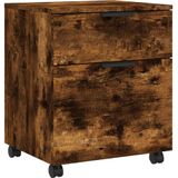 Vidaxl - Mobiler Aktenschrank mit Rollen Räuchereiche 45x38x54 cm