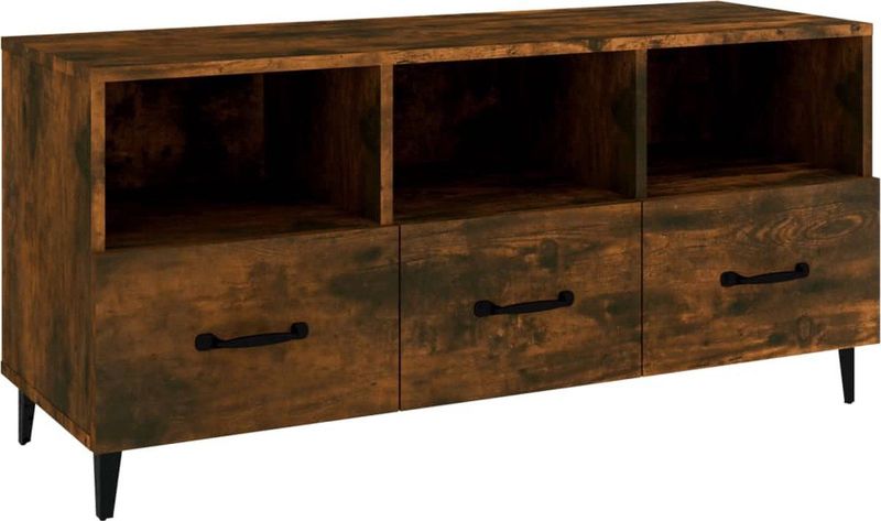 vidaXL TV-Schrank Räuchereiche 102x35x50 cm Holzwerkstoff