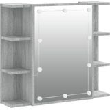 Spiegelschrank mit led Grau Sonoma 70x16,5x60 cm Vidaxl