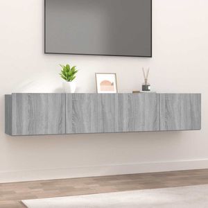 vidaXL TV-Schränke 2 Stk. Grau Sonoma 80x30x30 cm Holzwerkstoff