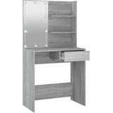 vidaXL Kaptafel met LED-verlichting 74,5x40x141 cm grijs sonoma eiken