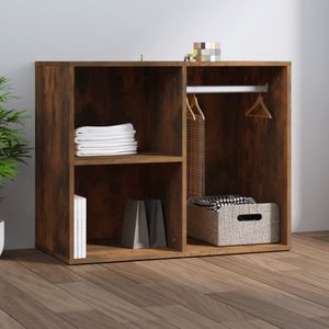 vidaXL Regal für Schminktisch Räuchereiche 80x40x65 cm Holzwerkstoff
