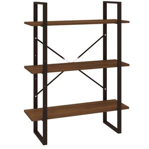 VidaXL Boekenkast 80x30x105 cm - Bewerkt Hout - Bruineikenkleurig