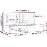 VidaXL Slaapbank 90x200 cm Massief Grenenhout Honingbruin