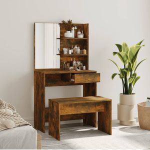 vidaXL - Kaptafelset - Gerookt Eiken - 74,5x40x141 cm