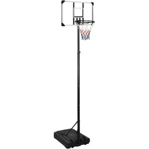 vidaXL Basketbalstandaard 280-350 cm polycarbonaat transparant