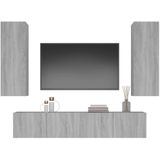 Vidaxl - 4-tlg. TV-Schrank-Set Grau Sonoma Holzwerkstoff
