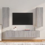 Vidaxl - 4-tlg. TV-Schrank-Set Grau Sonoma Holzwerkstoff