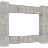 Vidaxl - 8-tlg. TV-Schrank-Set Betongrau Holzwerkstoff