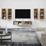 VidaXL 6-delige TV-meubelset Bewerkt Hout Sonoma Eikenkleurig