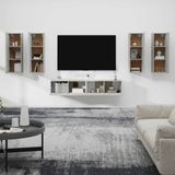 VidaXL 6-delige TV-meubelset Bewerkt Hout Betongrijs