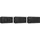Vidaxl - 5-tlg. TV-Schrank-Set Schwarz Holzwerkstoff