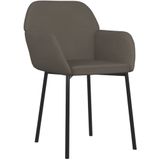 vidaXL - Eetkamerstoelen - 2 - st - fluweel - donkergrijs