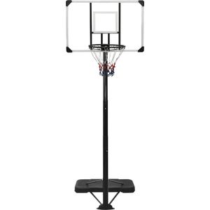 Basketbalstandaard 256-361 cm polycarbonaat transparant