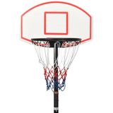 vidaXL Basketbalstandaard 216-250 cm polyetheen wit