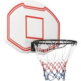 VDXL Basketbalbord 90x60x2 cm polyetheen wit