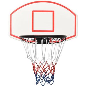VDXL Basketbalbord 71x45x2 cm polyetheen wit