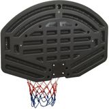 VDXL Basketbalbord 90x60x2 cm Polyetheen Zwart