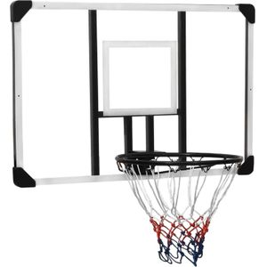 VDXL Basketbalbord 106x69x3 cm polycarbonaat transparant