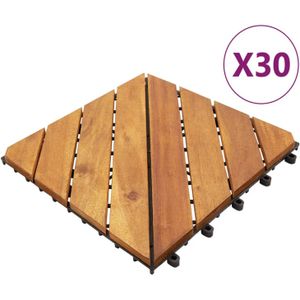 vidaXL Terrastegels 30 st 30x30 cm massief acaciahout bruin