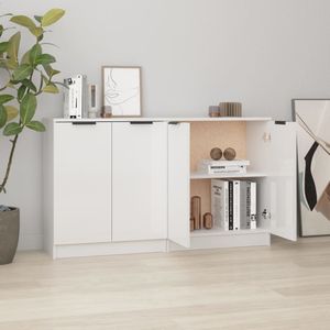 Vidaxl - Sideboards 2 Stk. Hochglanz-Weiß 60x30x70 cm Holzwerkstoff