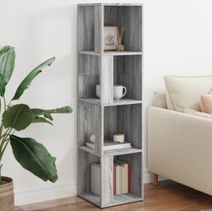 vidaXL Eckregal Grau Sonoma 33x33x132 cm Holzwerkstoff
