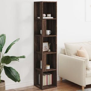 vidaXL Hoekkast 33x33x164,5 cm bewerkt hout bruin eikenkleur