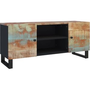 VidaXL TV-meubel 105x33x46 cm - Massief Teruggewonnen Hout