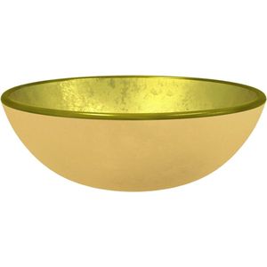 vidaXL Wasbak 35x12 cm gehard glas goudkleurig