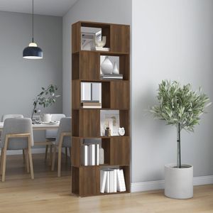 Boekenkast - Hout - Zwart - 6 Vakken