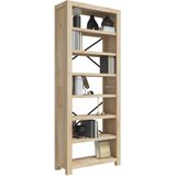 VidaXL Boekenkast 7 Schappen 80x30x200 cm Massief Acaciahout