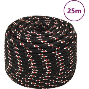 vidaXL - Boot - touw - 12 - mm - 25 - m - polypropyleen - zwart