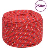 vidaXL - Boottouw - 8 - mm - 250 - m - polypropyleen - rood