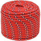 vidaXL - Boottouw - 14 - mm - 100 - m - polypropyleen - rood