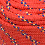 vidaXL - Boottouw - 16 - mm - 100 - m - polypropyleen - rood