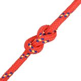 vidaXL - Boottouw - 18 - mm - 100 - m - polypropyleen - rood