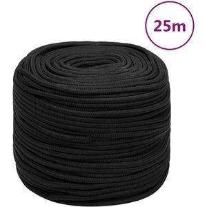 vidaXL - Boottouw - 10 - mm - 25 - m - polypropeen - zwart
