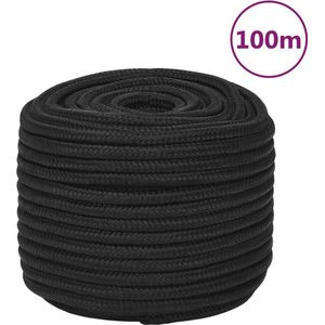 vidaXL - Boottouw - 12 - mm - 100 - m - polypropeen - zwart
