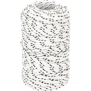 vidaXL - Boottouw - gevlochten - 2 - mmx25 - m - polyester - wit
