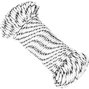 vidaXL - Boottouw - gevlochten - 4 - mmx25 - m - polyester - wit