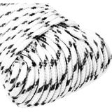 vidaXL Boottouw gevlochten 5 mmx50 m polyester wit