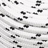 vidaXL Bootsseil Geflochten Weiß 14 mmx250 m Polyester