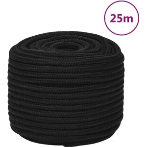 vidaXL Arbeitsseil Schwarz 14 mm 25 m Polyester