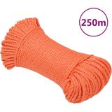 Arbeitsseil Orange 6 mm 250 m Polypropylen Vidaxl