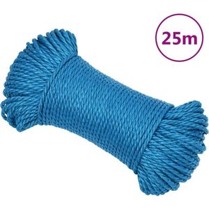 vidaXL Arbeitsseil Blau 8 mm 25 m Polypropylen