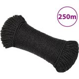 Arbeitsseil Schwarz 6 mm 250 m Polypropylen Vidaxl